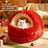 Red apple-shaped cat bed and small dog nest, size Small