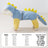 Waterproof shark raincoat for large dogs, in Grey Shark, sizes 3XL to 8XL, image 11