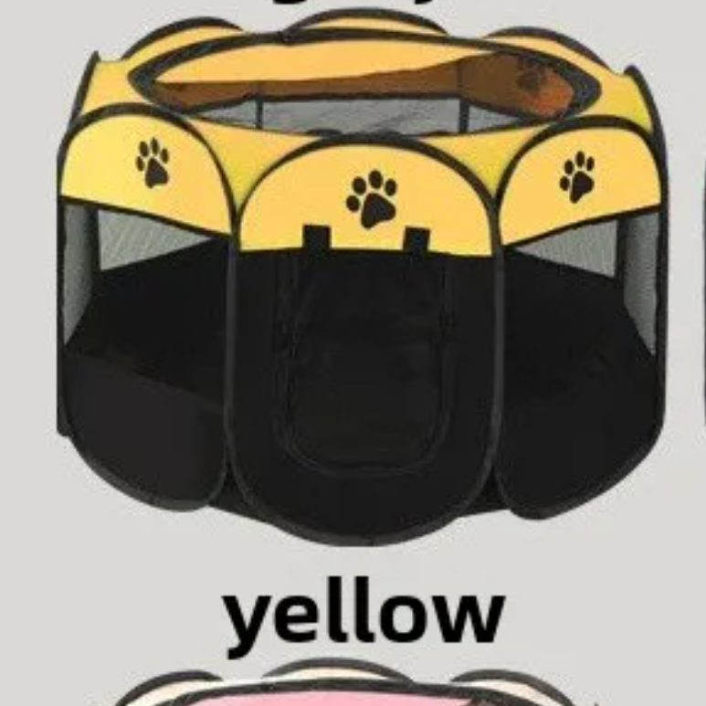 Paw print pop-up pet tent with breathable mesh windows, product image 25