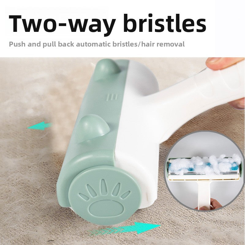 Automatic Pet Hair Remover Roller for Clothes and Sofas, Two-Way Lightweight PP Design
