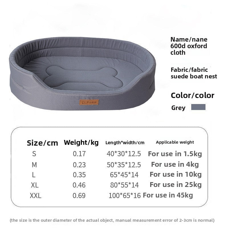 Oxford pet bed with removable fleece cover, photo 8 of 35