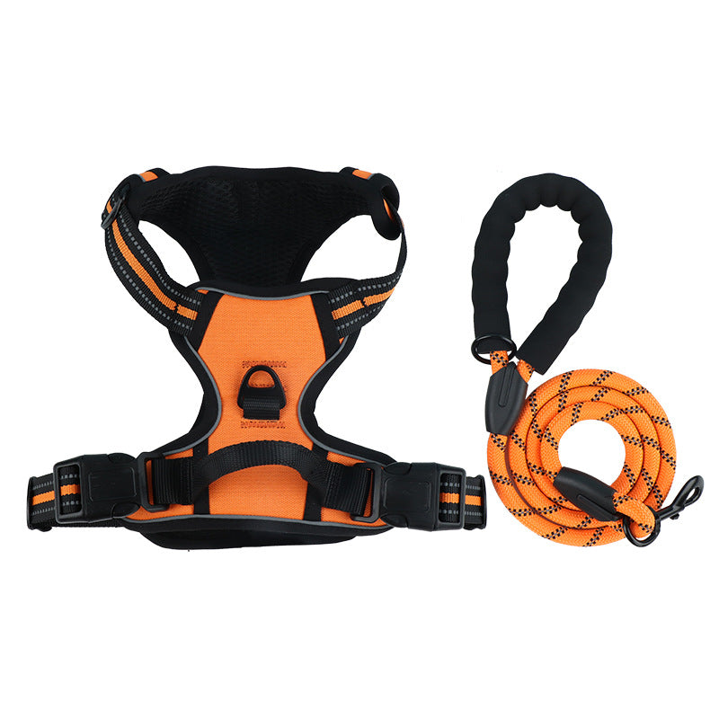 Reflective burst-resistant dog harness, 4 sizes available from Pet Royale UK