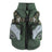 Padded dog chest jacket with zip and reflective straps in Black Style A, side view