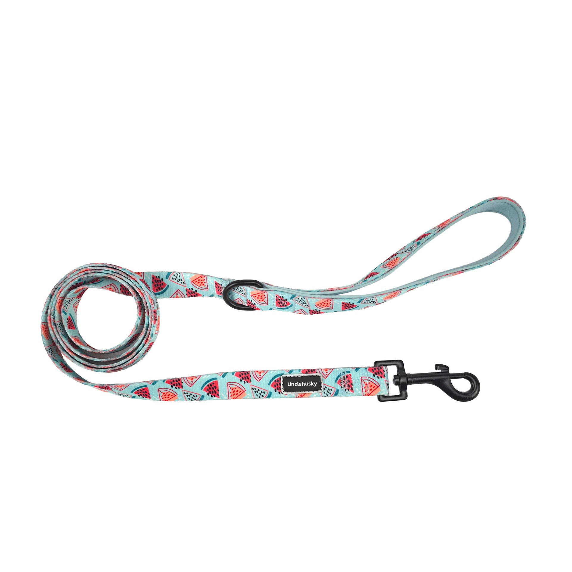 Watermelon print dog harness set with collar, lead, bow and scarf, view 12