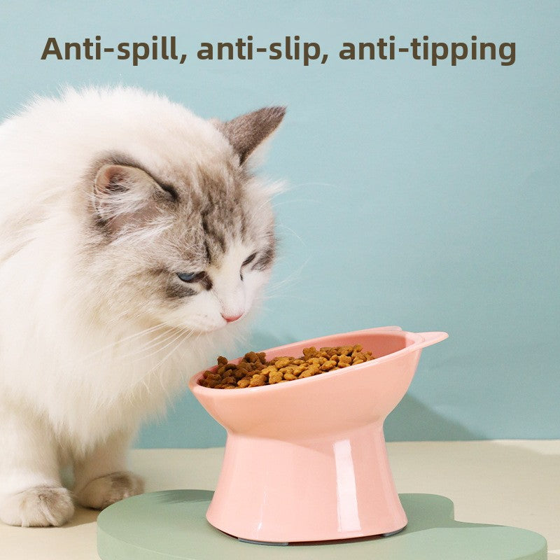Raised tilted cat food bowl with anti-tip base, photo 2 of 8