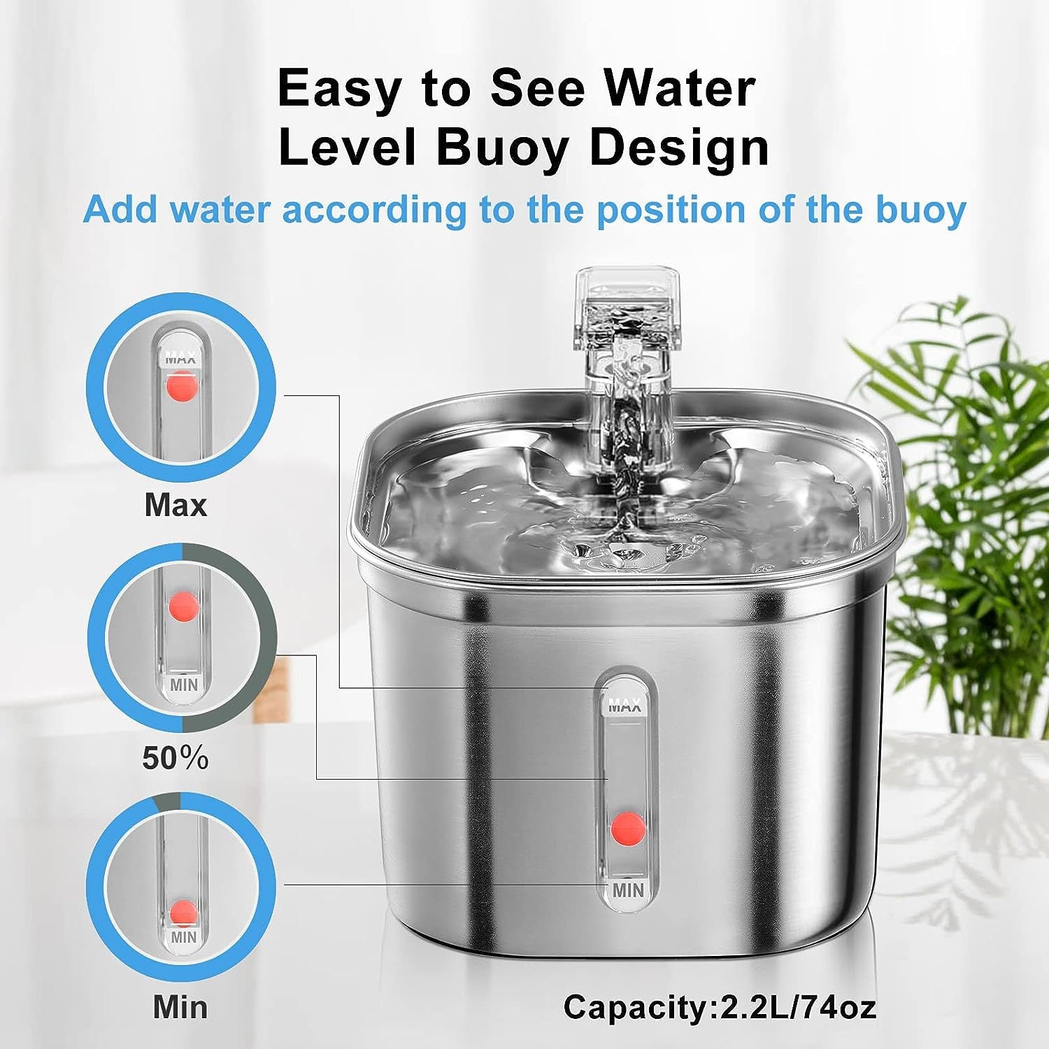 Automatic Stainless Steel Pet Water Fountain