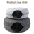 Foldable felt cat tunnel bed in grey, view 4