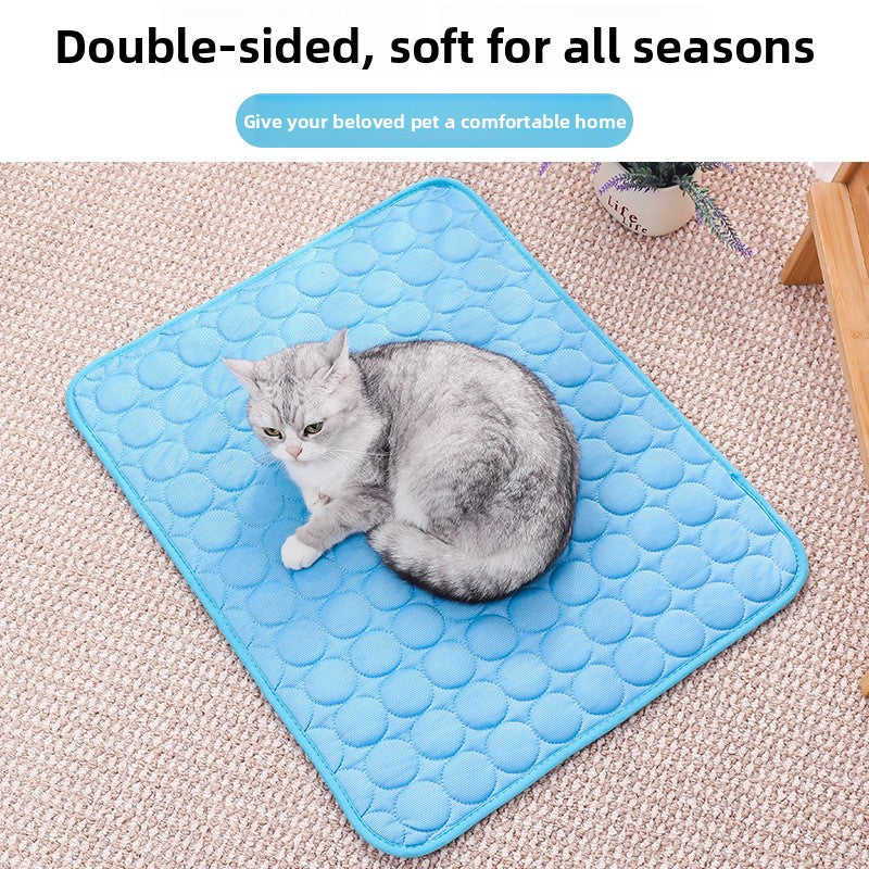 Blue ice silk pet cooling mat for cats and dogs, photo 3