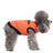 Windproof hooded dog jacket with zip front in Blue Style C, close-up detail