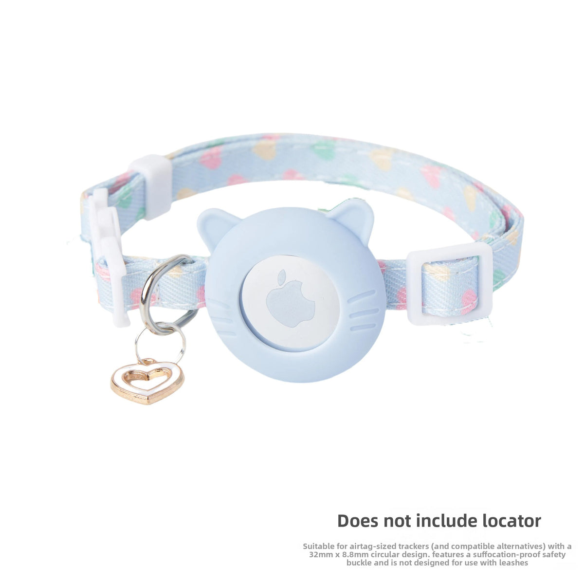 Striped elastic kitten collar with AirTag holder, tag not included, product image 7