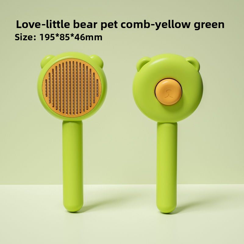Self-Cleaning Pet Comb with Stainless Steel Pins for Dogs and Cats