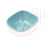 Blue hanging slow feeder pet bowl clipped to a crate, photo 15