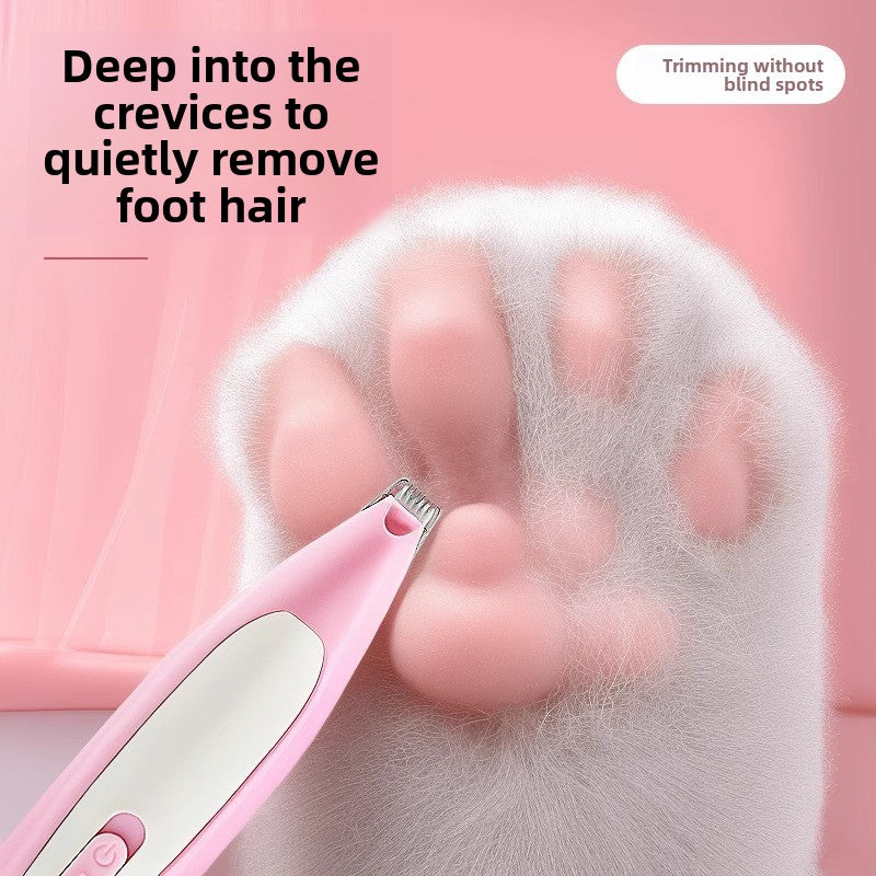 Mini Paw Hair Trimmer with LED Light, Battery or USB Rechargeable