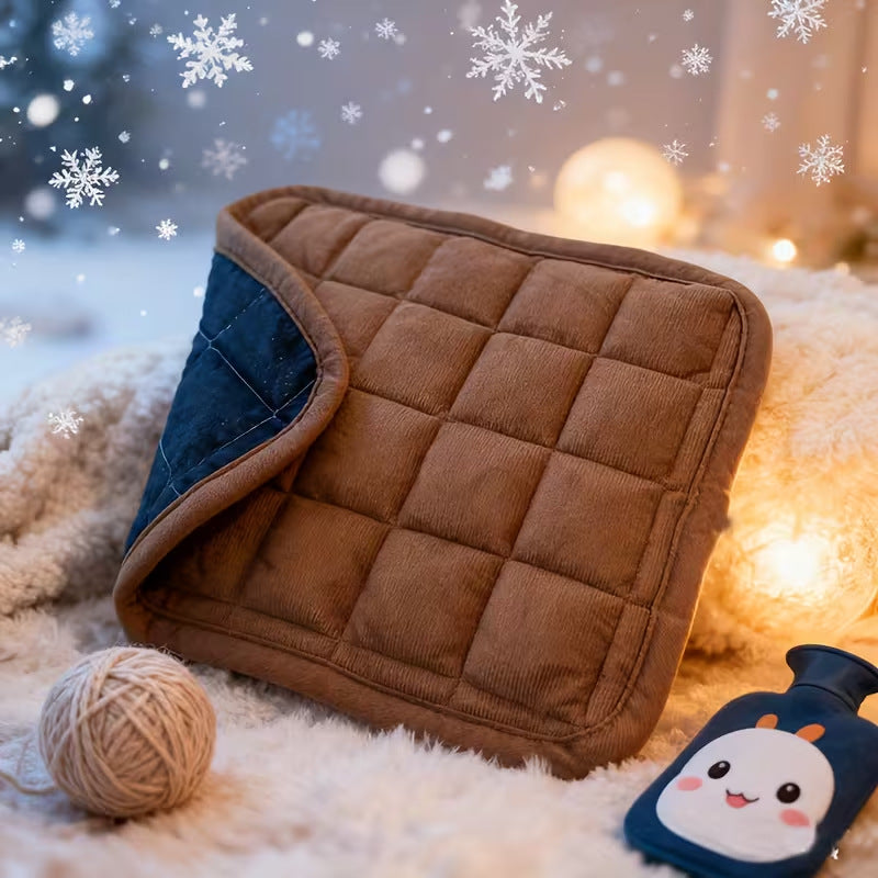 Self-warming suede pet mattress in dark brown colour