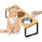 Wooden Pet Feeding Bowl Rack with Cervical Support