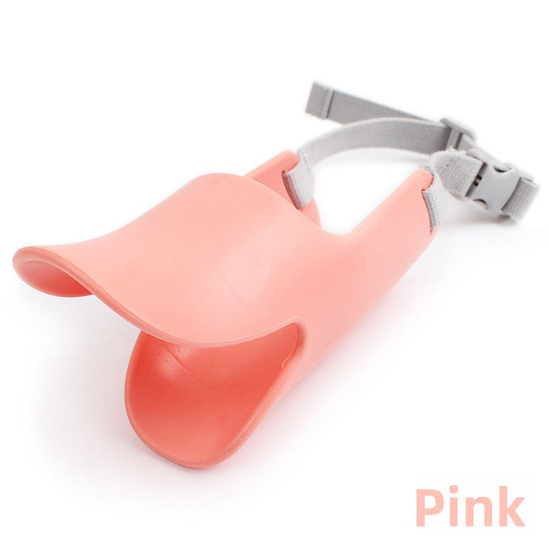 Adjustable duckbill dog muzzle in breathable plastic for small dogs, view 9
