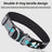 Reflective padded dog collar with locking buckle in Orange, side view