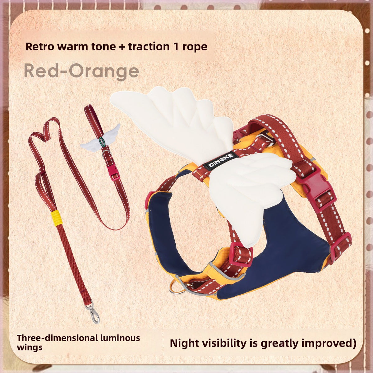 Angel wings dog harness, main product photo from Pet Royale UK
