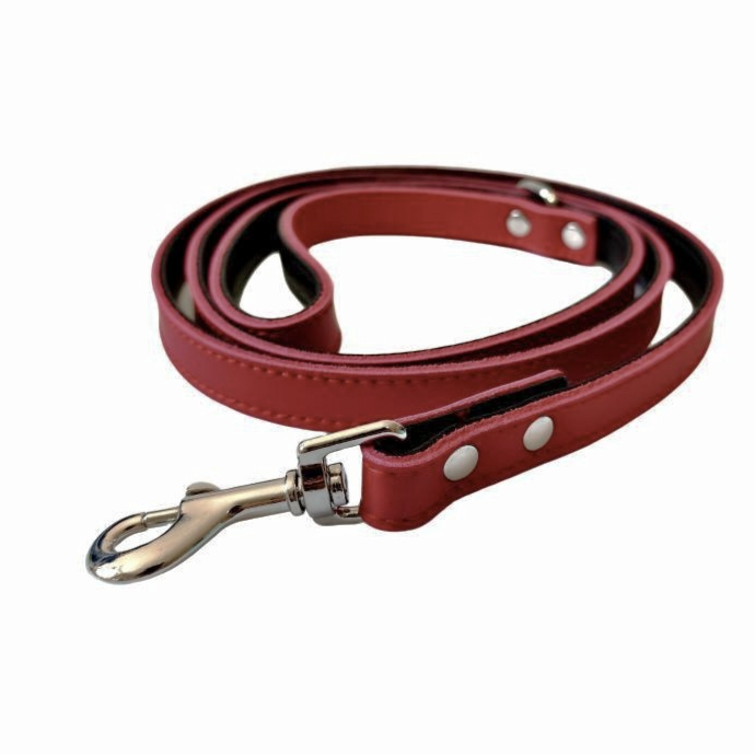 Cowhide leather dog collar with metal buckle, product image 30