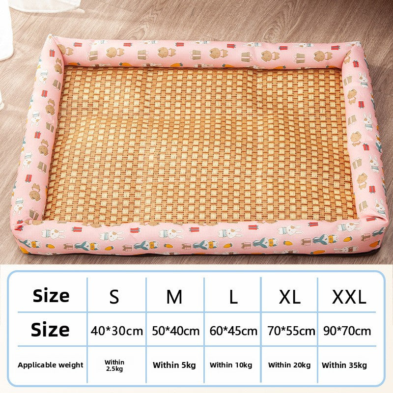Rattan cooling mat with cute pattern for cats and small dogs, photo 16