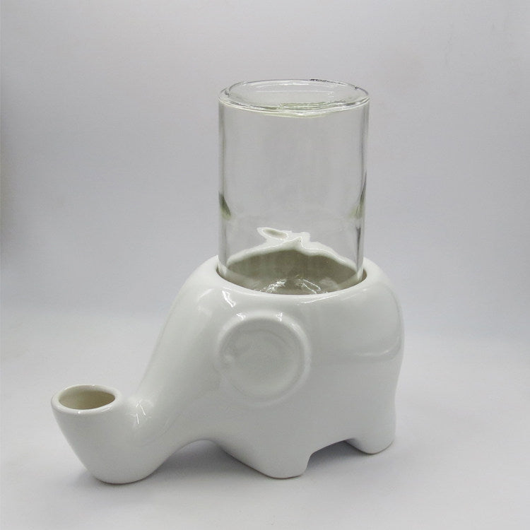 Ceramic elephant cat water dispenser, detail photo 10