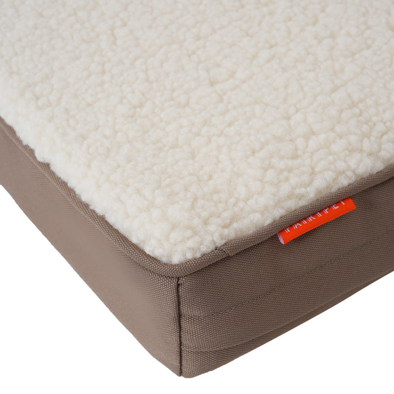 Thick Dog Bed Cushion Mat with Removable Washable Cover