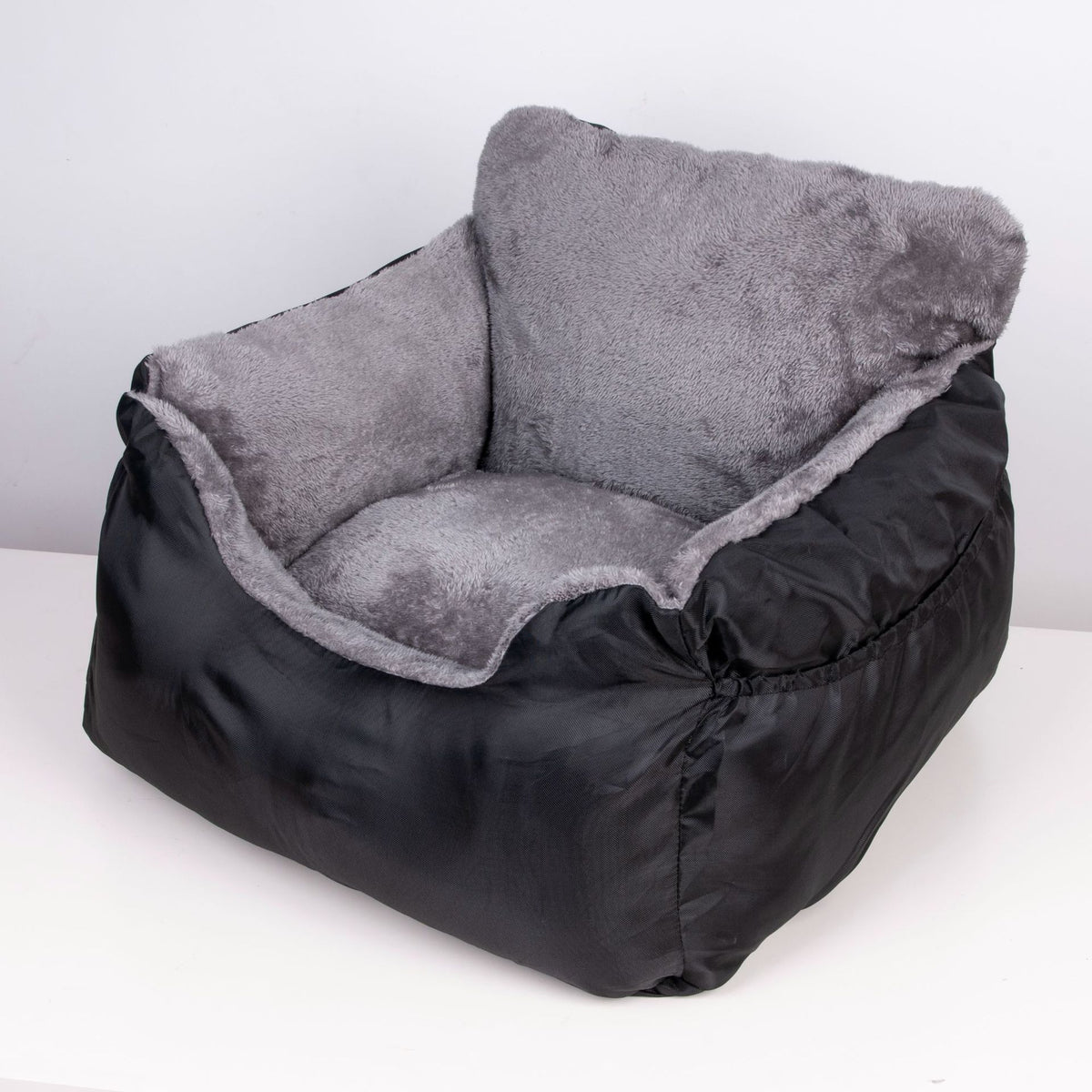 Burgundy pet car seat cover and bed for travel