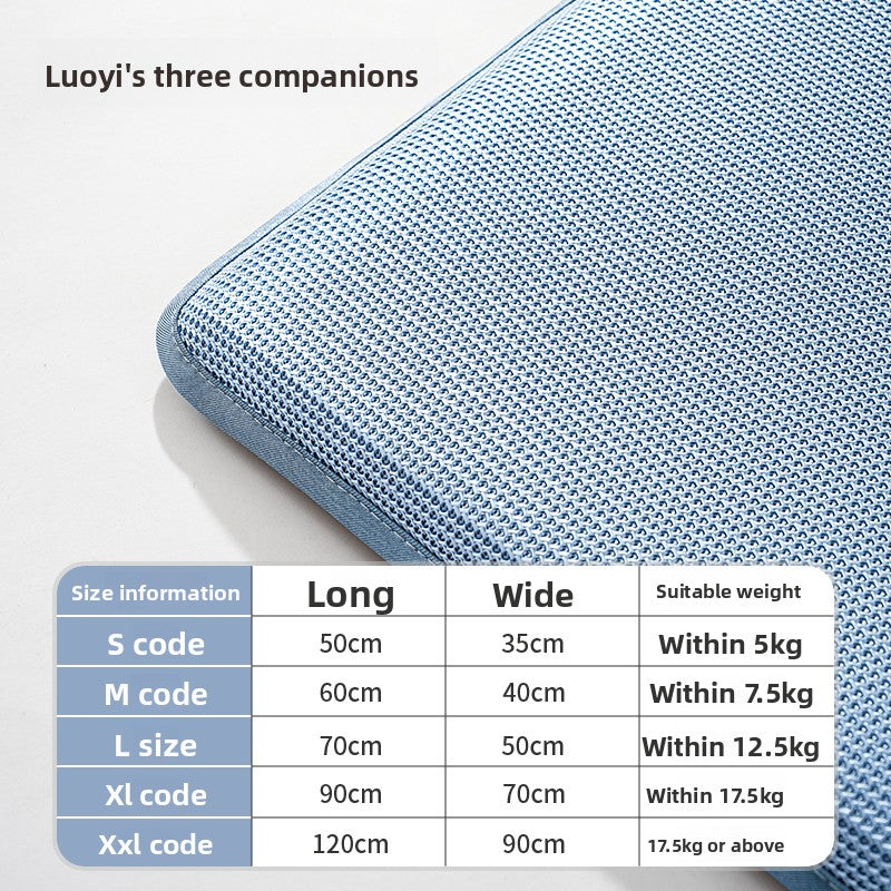 Glacier blue dog cooling mat with foam padding, photo 7