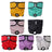 Reusable dog hygiene pants with hook and loop fastening, showing size and shape