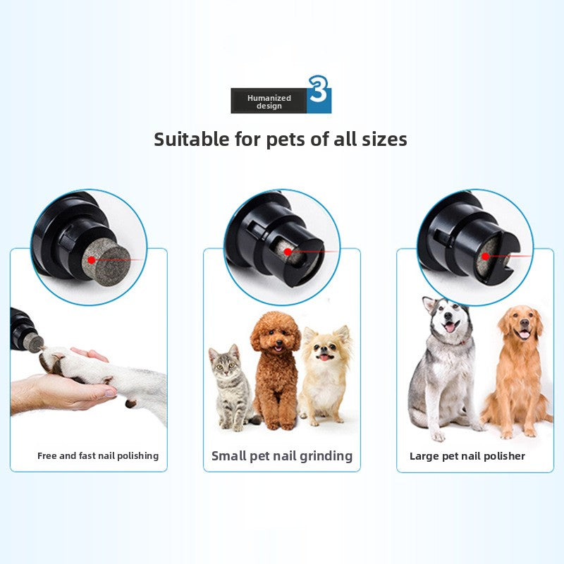 Two-Speed Electric Pet Nail Grinder, Lightweight ABS Body