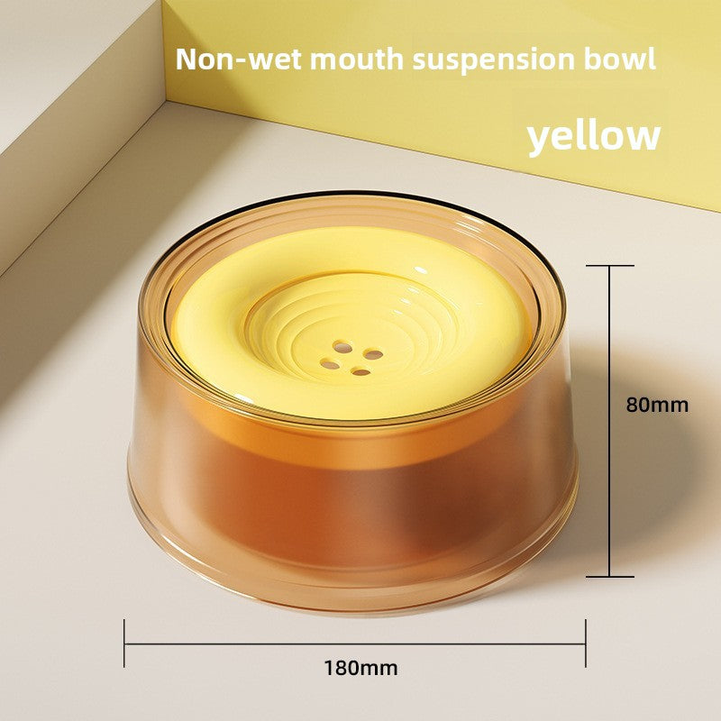 Splash-Proof Floating Dog Water Bowl with Anti-Spill Structure for Small to Medium Dogs