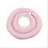Soft padded recovery cone in light pink on a cat