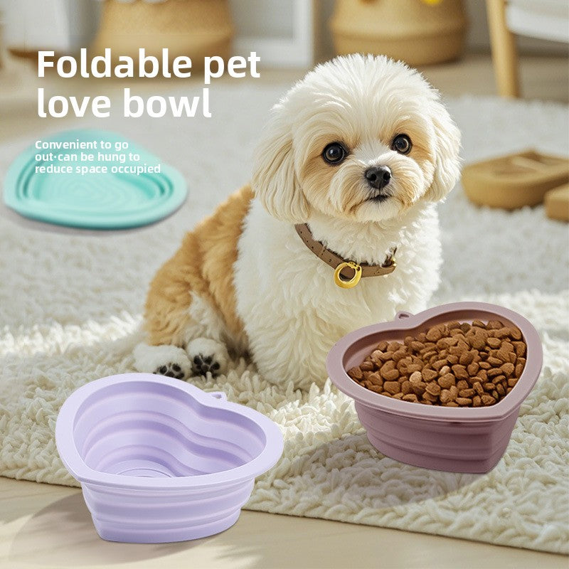 Foldable Silicone Pet Travel Bowl for Food and Water in Five Colours