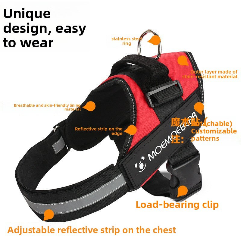 Reflective Oxford dog harness, ideal for everyday use