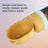 One-hand portable pet water and food cup in Ginger Yellow 350ml, side view