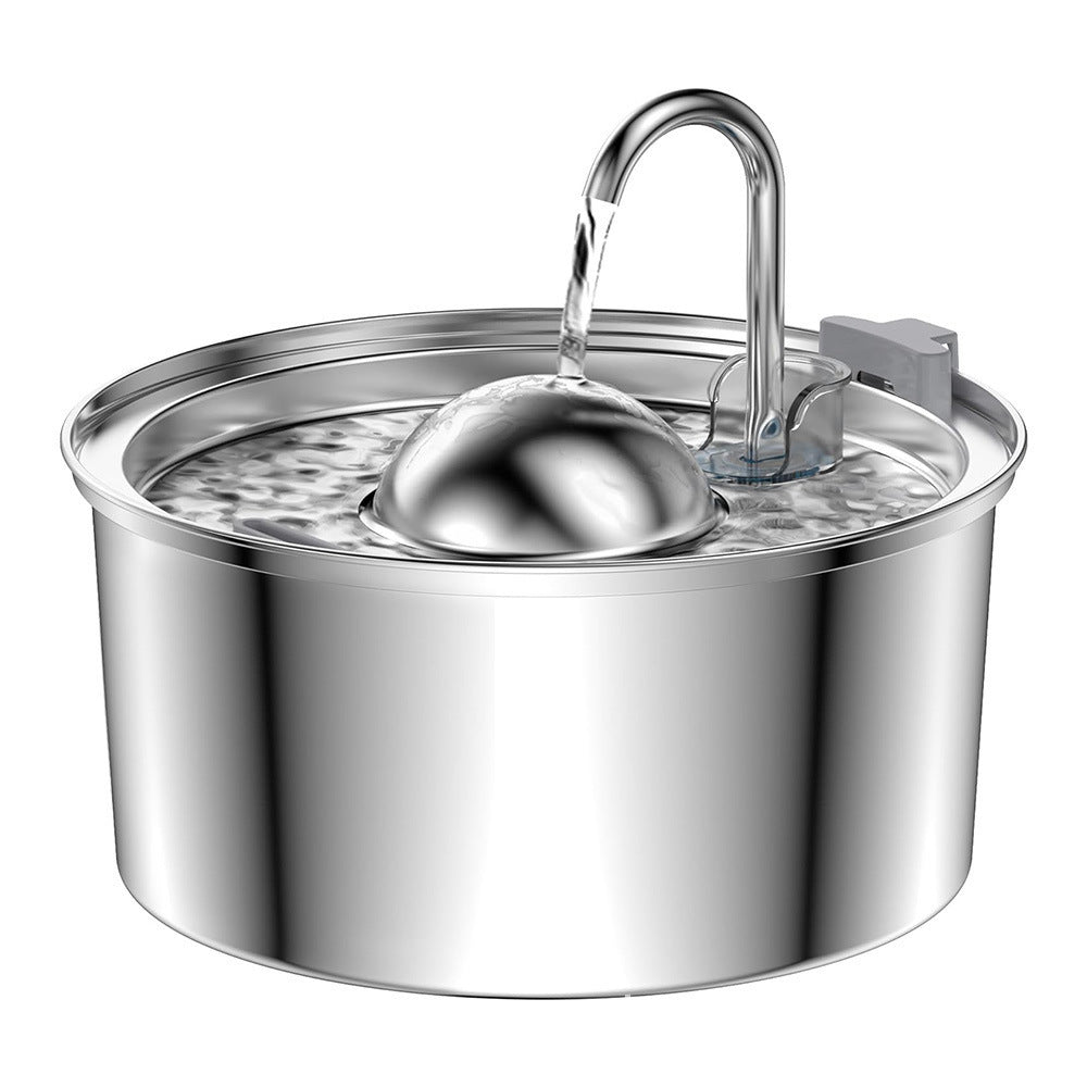 3.2L Stainless Steel Pet Water Fountain with Triple Filtration and Detachable Design