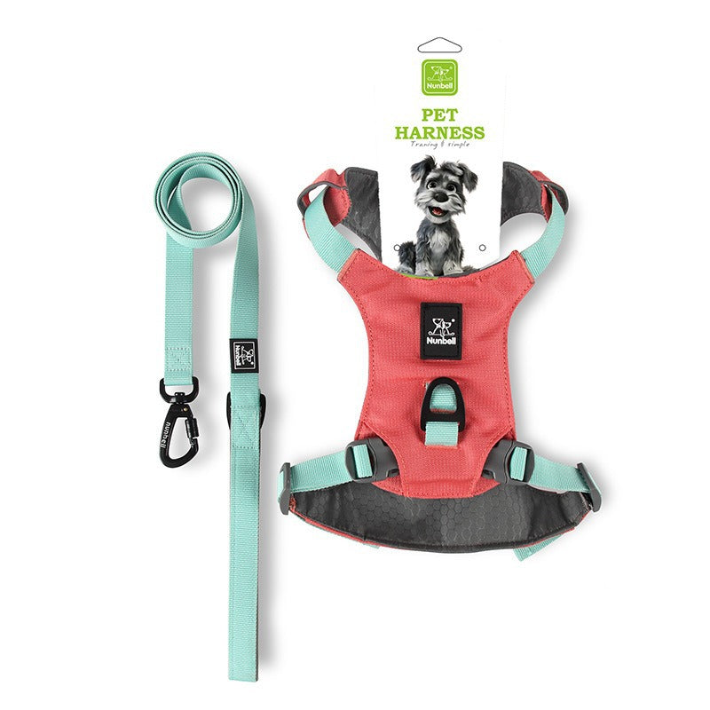 Double-layer breathable polyester dog harness with cushioned lining, product image 68