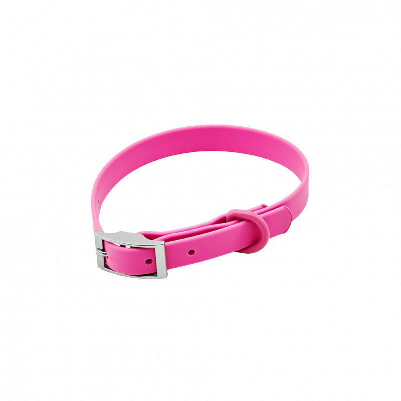 Silicone pet collar with alphabet letters in Light Green Lead, front view