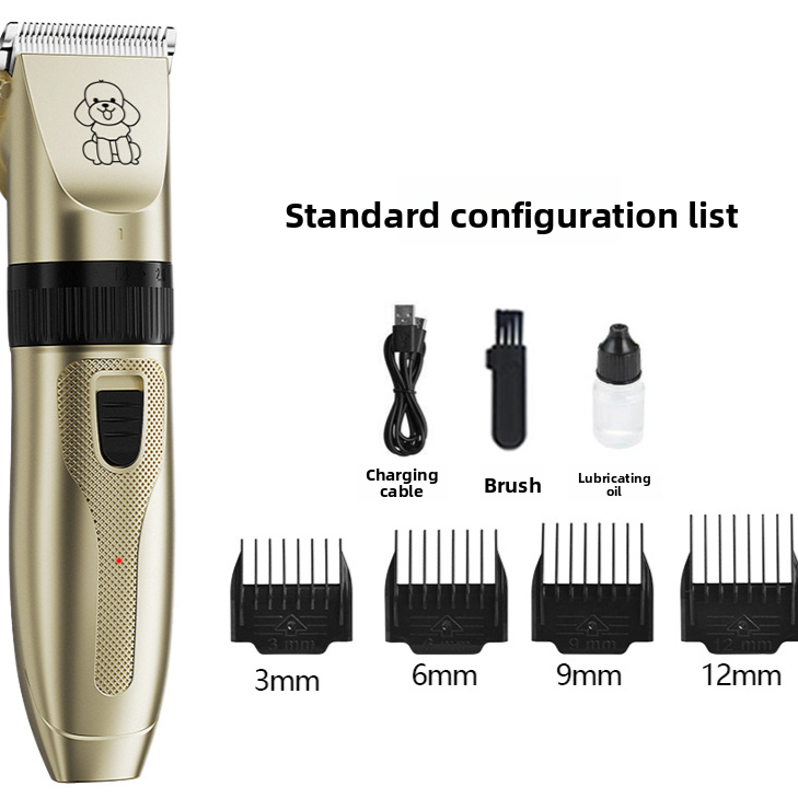 Cordless Pet Hair Clipper with Upgraded Ceramic Blade and Combs