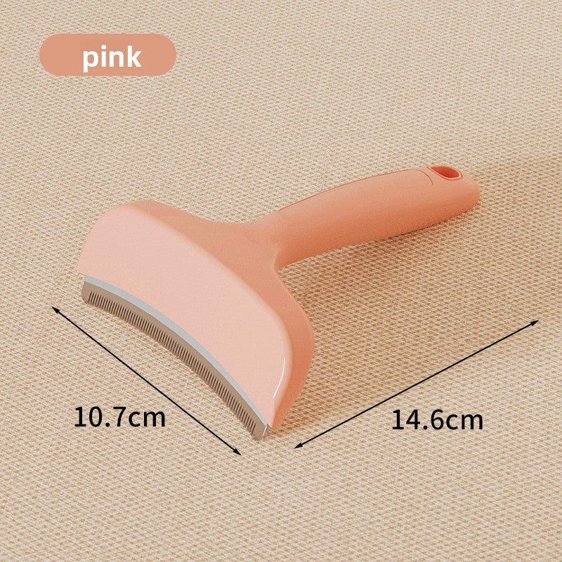 Curved Deshedding Comb for Cats and Dogs, Rounded Teeth Fur Remover