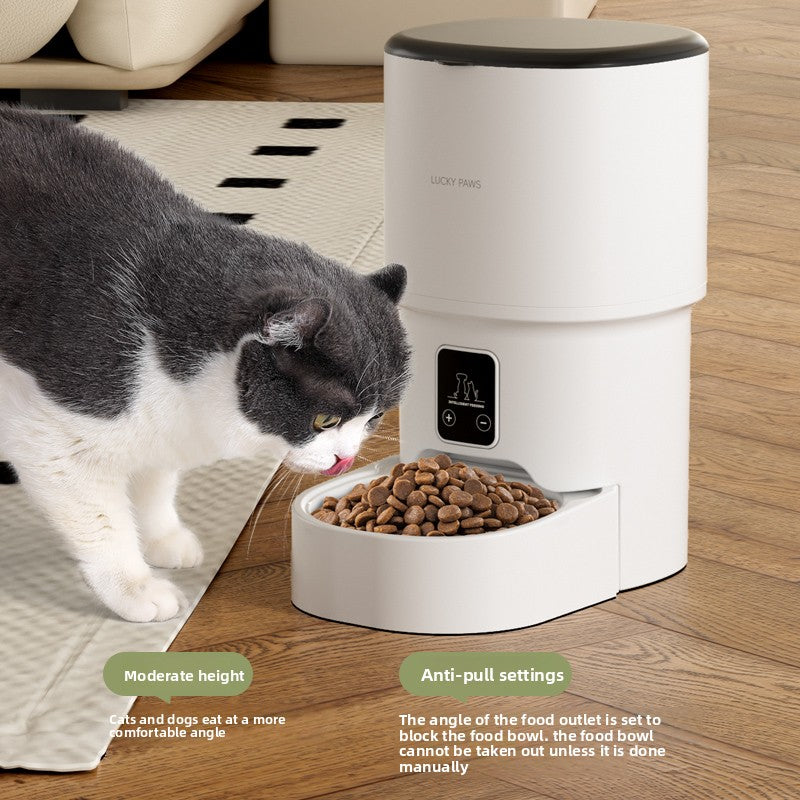 Automatic Pet Feeder with Water Dispenser, 4L Food Tank, 3L Water Tank for Cats and Dogs