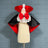 Satin vampire cloak for dogs and cats, in Black and Red, image 5