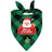 Christmas printed pet bandana for dogs and cats in Green Snowman, in a home setting