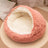Round shell plush pet nest bed with semi-enclosed hood for cats, photo 5