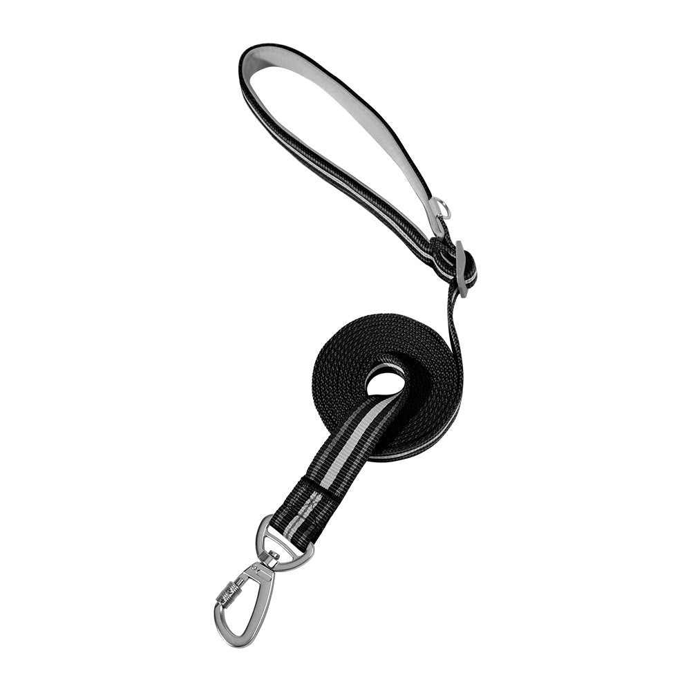 Polyester dog harness and 2.5m lead in khaki and black