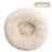Light brown washable plush round pet bed with anti-slip base, photo 6