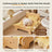 Removable washable pet bed with cute print, close-up detail view
