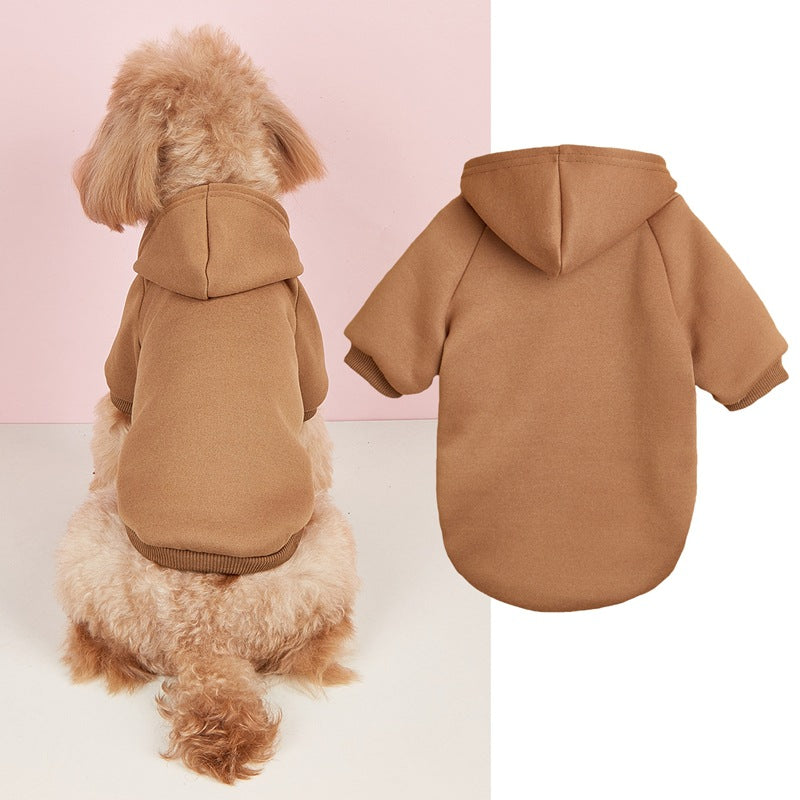 Classic hooded jumper for dogs and cats in Black, top view