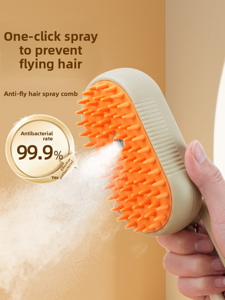 Rechargeable Steam Spray Massage Brush for Cats and Dogs