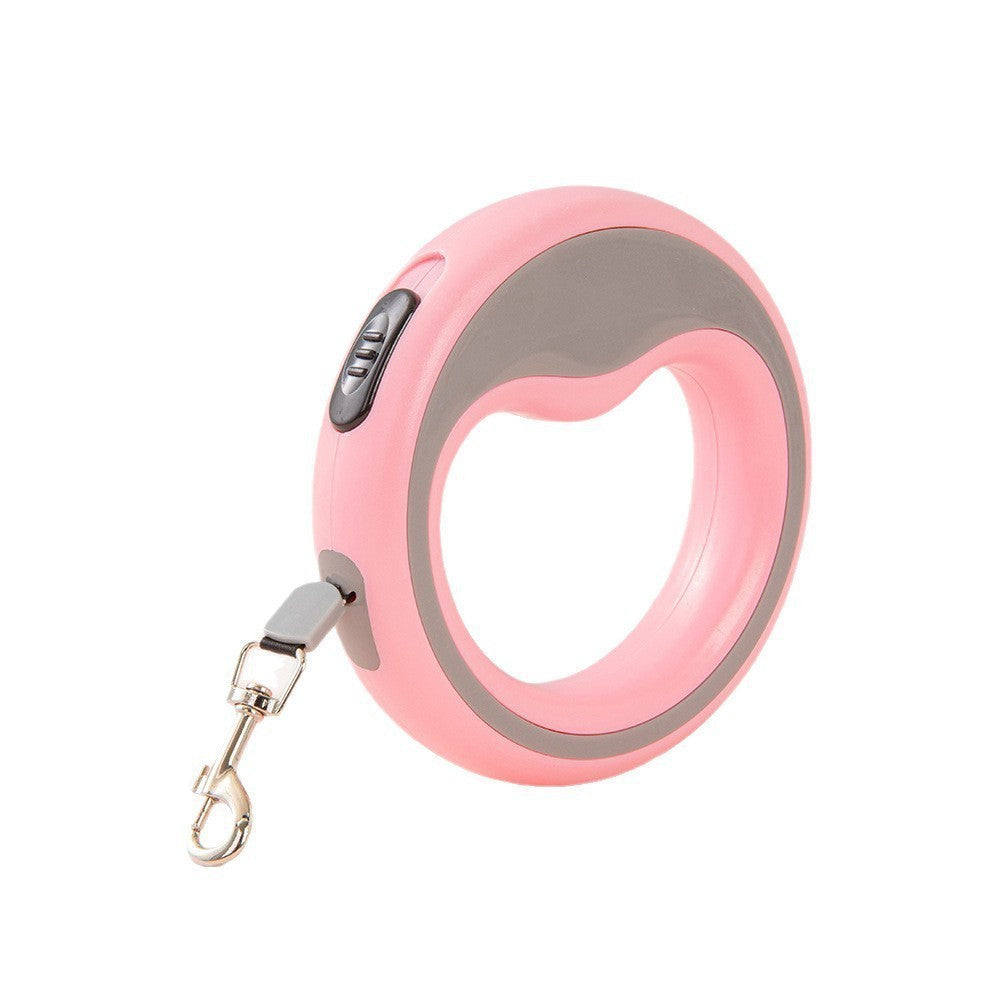 Blue retractable dog lead handle with waste bag roll attached